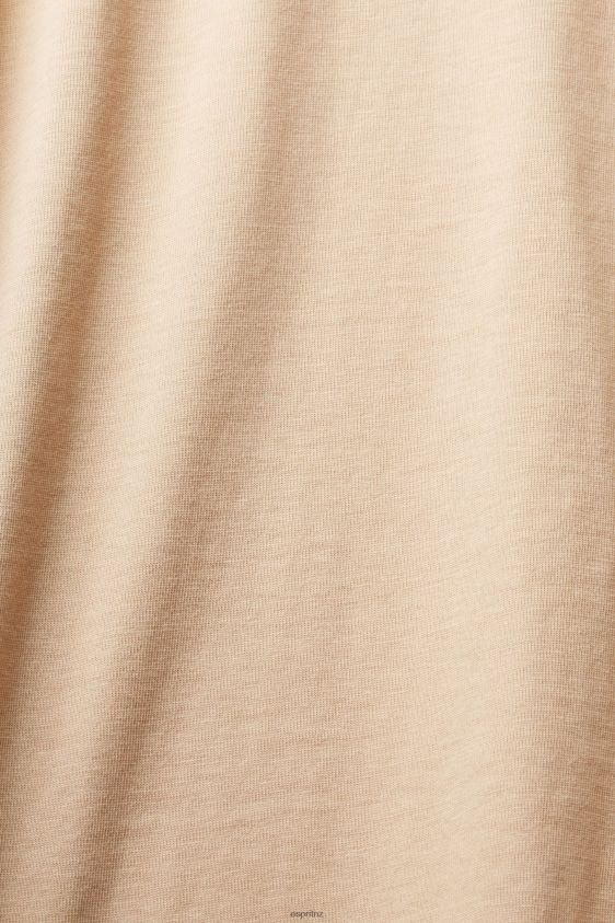 Women Esprit Sand Long-sleeved t-shirt with logo T-Shirts XF4444461 - Image 4