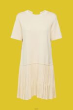 Women Esprit Sand Pleated peplum dress Dresses XF4444489 - Image 5