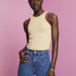 Women Esprit Sand Ribbed tank top Tank XF4444282