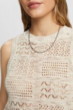 Women Esprit Sand Sleeveless jumper Sweaters XF44447 - Image 3