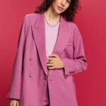 Women Esprit Violet Blazers Woven Coats XF4444133