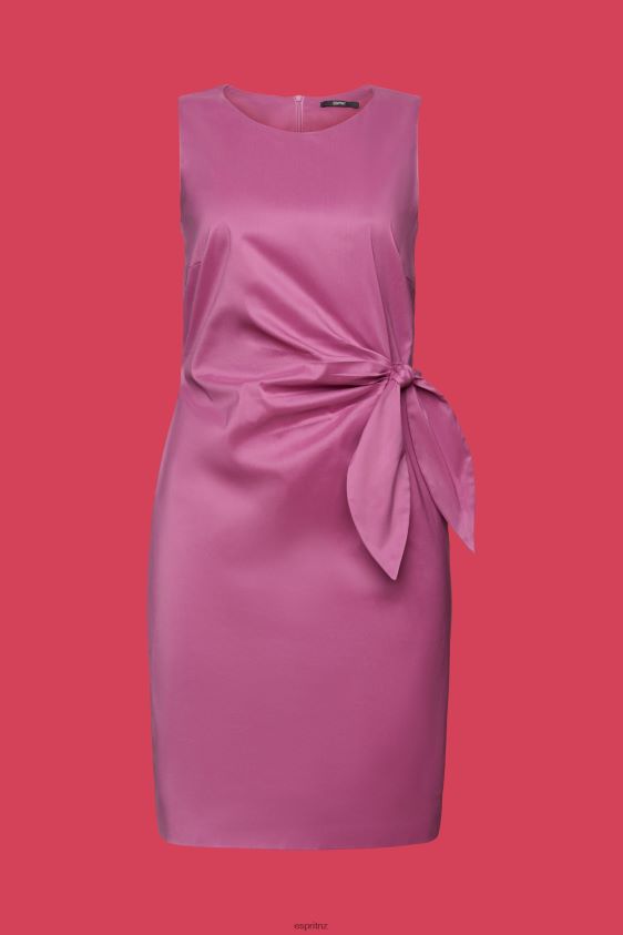 Women Esprit Violet Pencil dress with a knot detail Dresses XF444472 - Image 5