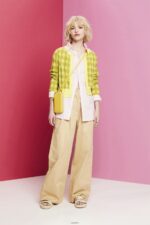 Women Esprit White Argyle Cardigan Sweaters XF444485 - Image 2