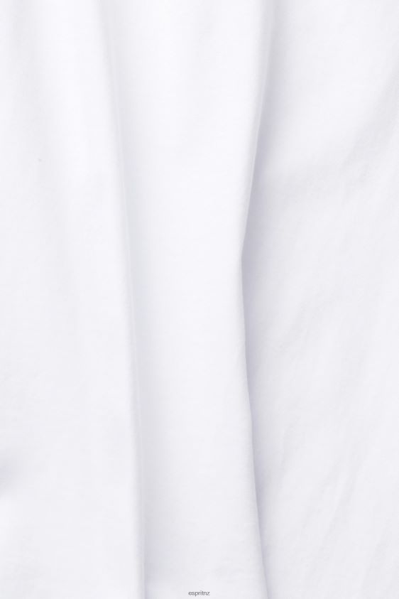 Women Esprit White Basic T-shirt in 100% organic cotton T-Shirts XF4444513 - Image 4