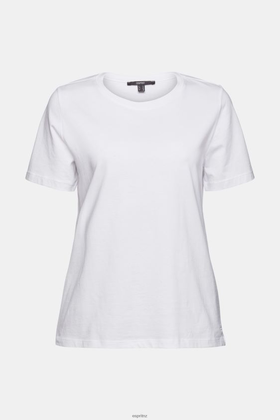 Women Esprit White Basic T-shirt in 100% organic cotton T-Shirts XF4444513 - Image 5