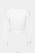 Women Esprit White Cropped sweatshirt Sweatshirts & Hoodies XF4444153 - Image 5