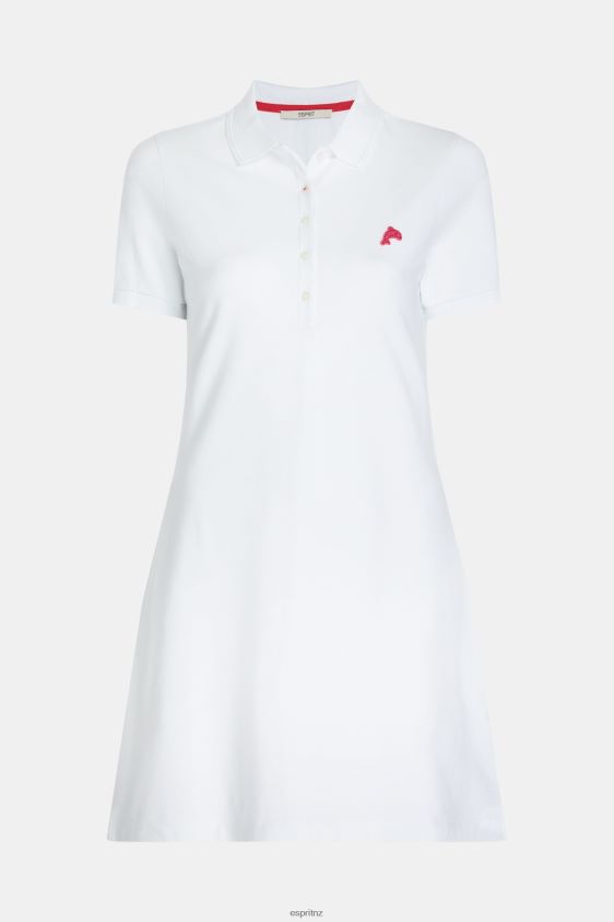 Women Esprit White Dolphin Tennis Club Classic Polo Dress Dresses XF4444505 - Image 4