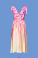 Women Esprit White Patterned midi dress, LENZING ECOVERO Dresses XF444476 - Image 5