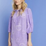 Women Esprit White Patterned mini dress with a bow tie Dresses XF4444230