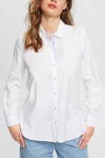 Women Esprit White Shirt blouse made of 100% cotton Blouses XF4444514