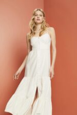 Women Esprit White Strappy maxi dress Dresses XF4444232