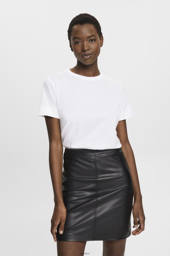 Women Esprit White T-shirt with chest print T-Shirts XF4444316 - Image 1