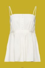 Women Esprit White Textured cami top Top XF4444224 - Image 5