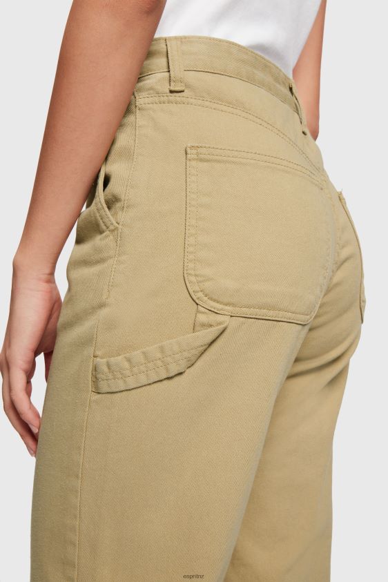 Women ESPRIT x Rest & Recreation Beige Capsule Denim Cargo Pants Denim XF4444476 - Image 2