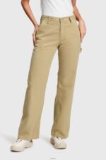 Women ESPRIT x Rest & Recreation Beige Capsule Denim Cargo Pants Denim XF4444476