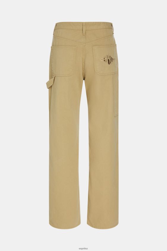 Women ESPRIT x Rest & Recreation Beige Capsule Denim Cargo Pants Denim XF4444476 - Image 5