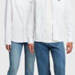 Women ESPRIT x Rest & Recreation White Capsule Oxford Shirt Shirts XF4444471